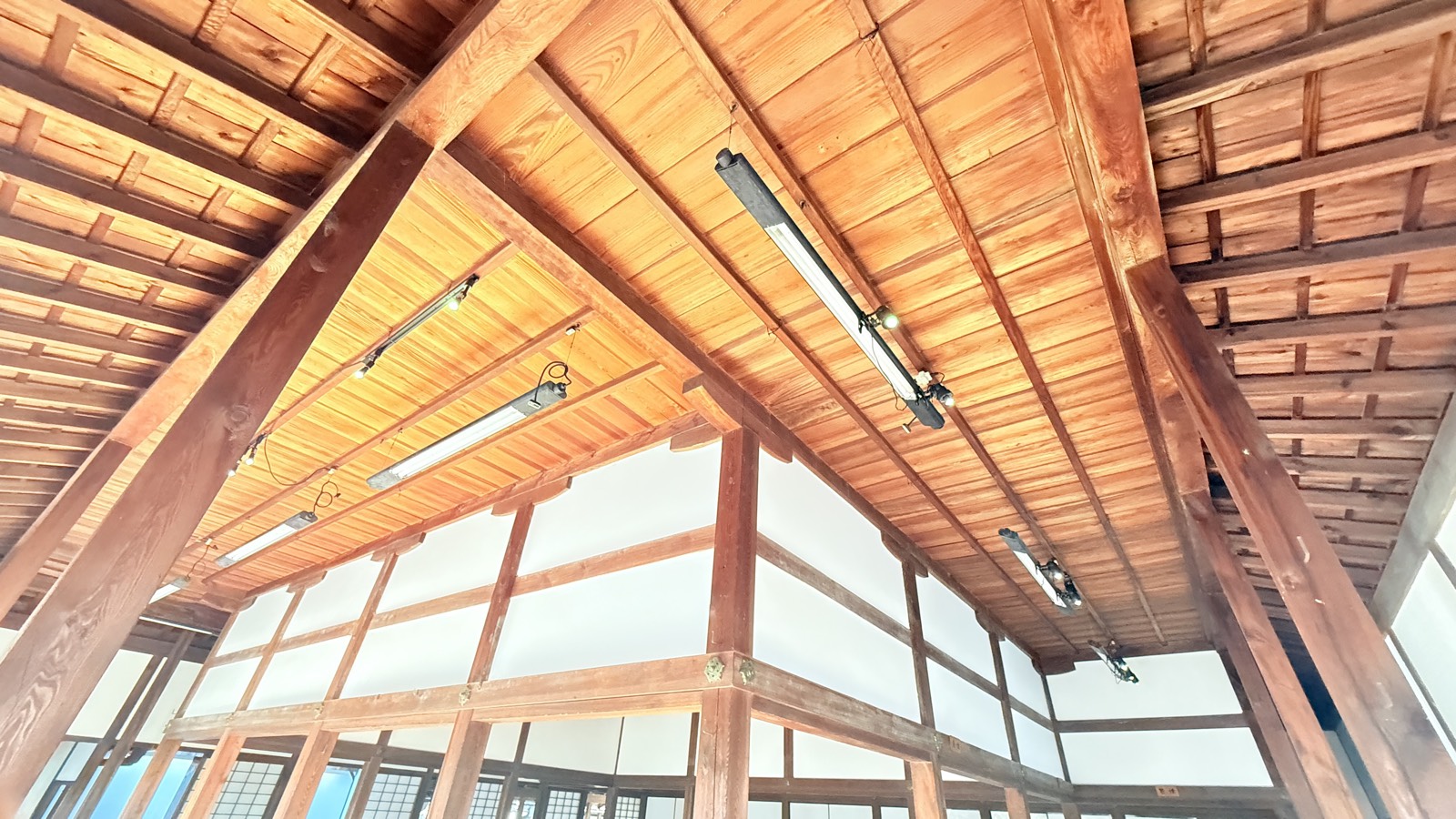 講堂の天井・照明 / Lecture hall ceiling and lighting